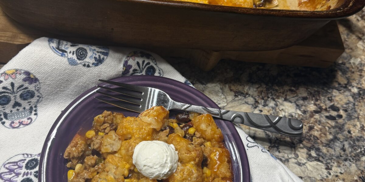 Tater Tot Hotdish with a Southwest kick is your next favorite comfort food!